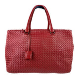 Bottega Veneta Red Intrecciato Montaigne Bag