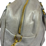Miu Miu Vintage Pale Grey Vitello Leather Two-Way Bag
