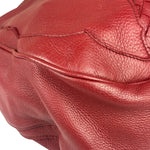 Bottega Veneta Red Leather Intrecciato Trim Hobo Bag