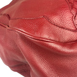 Bottega Veneta Red Leather Intrecciato Trim Hobo Bag
