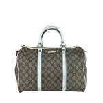 Gucci Beige/White Leather Trim GG Joy Boston Bag