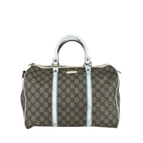 Gucci Beige/White Leather Trim GG Joy Boston Bag