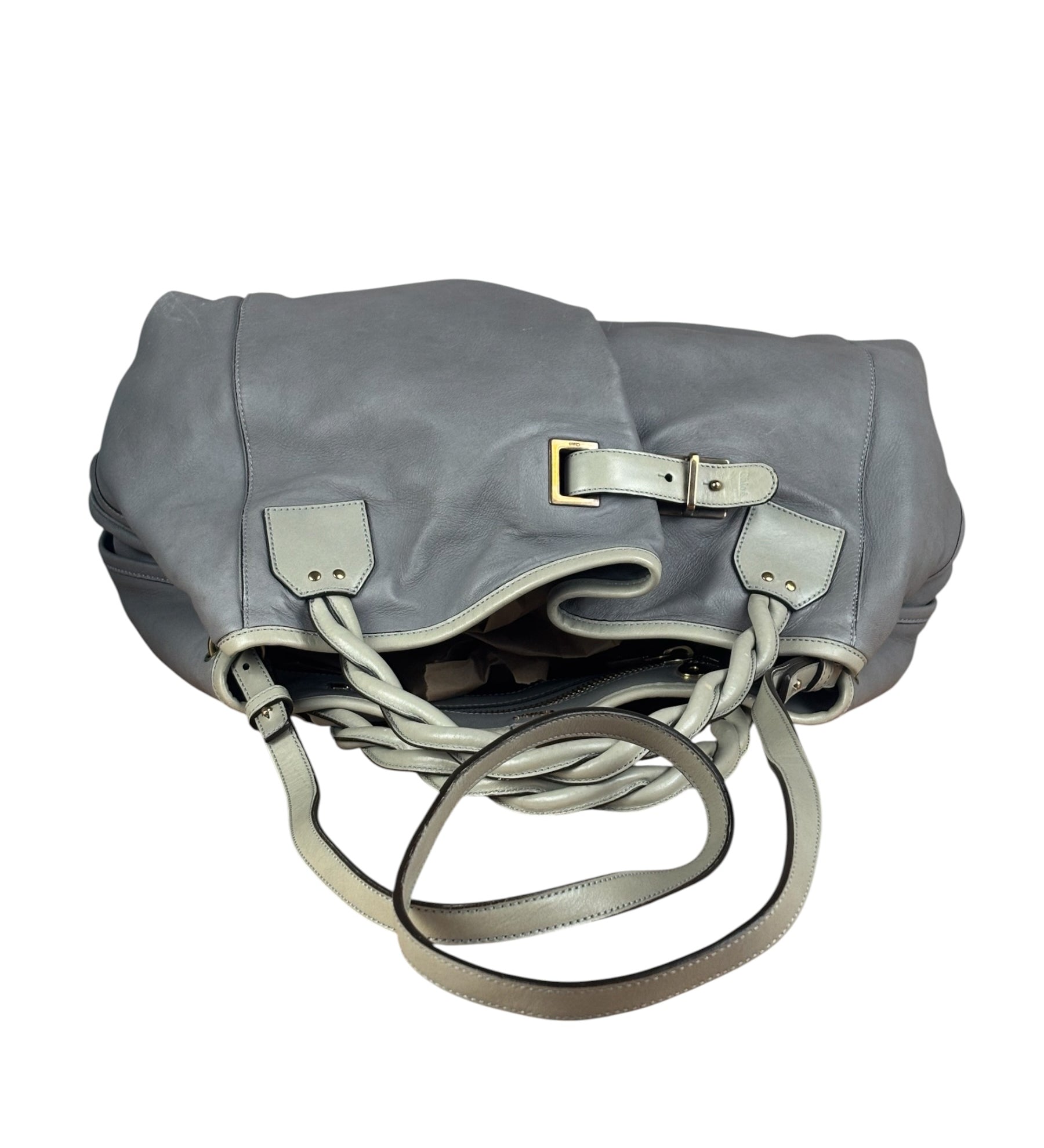 Chloé Vintage Grey Leather Shoulder Bag
