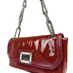 Chanel Burgundy Patent Leather Mademoiselle Bijoux Chain Flap Bag 2008