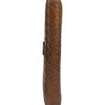 Bottega Veneta Vintage Brown Leather Woven Intrecciato Wallet