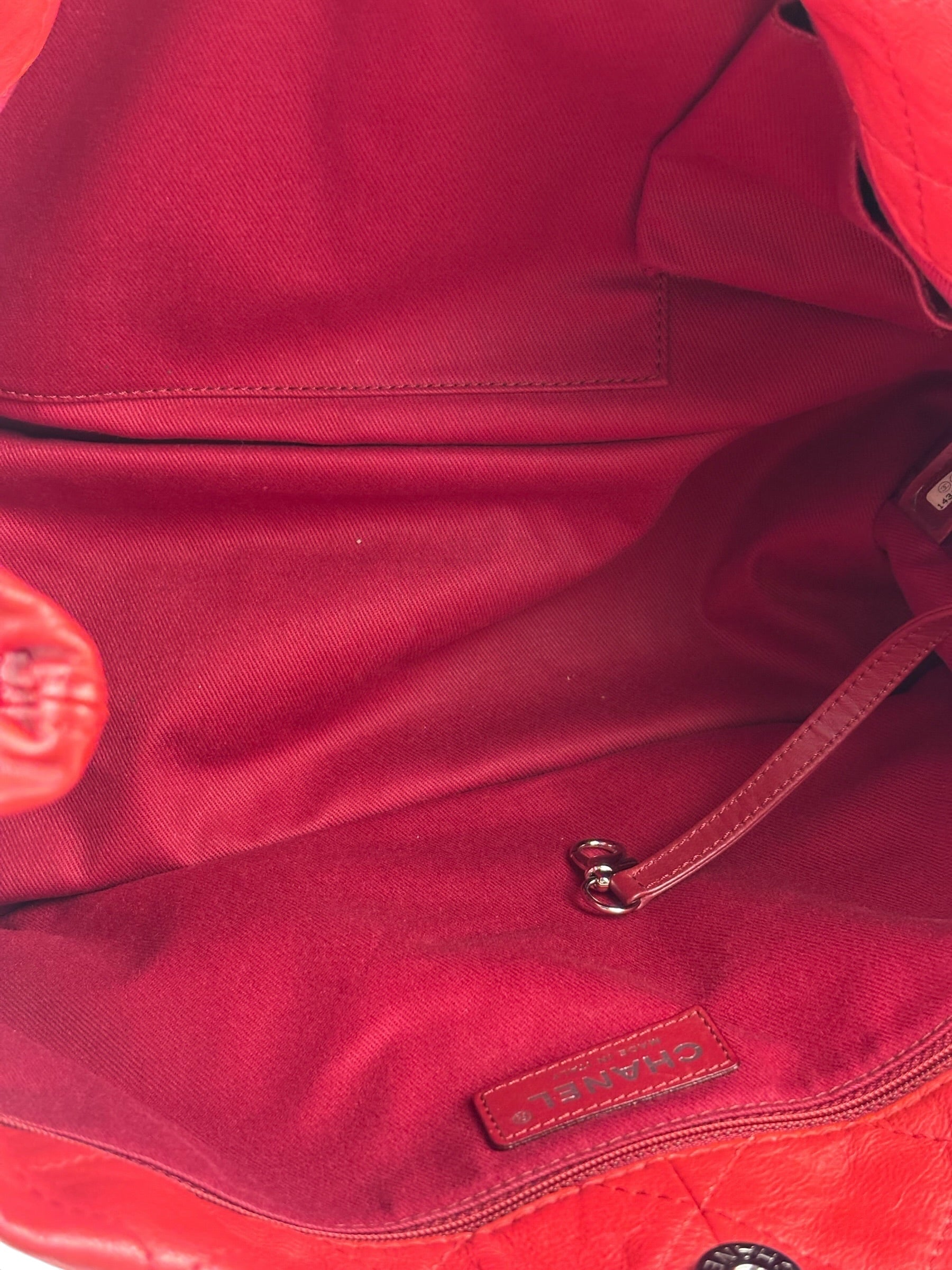 Chanel Red Quilted Leather Natural Beauty Chain Tote 2010