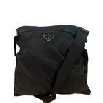 Prada Black Tessuto Nylon Flat Tote Bag