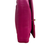 Chanel Fuchsia Pink Leather Puffy Flap Bag 2019
