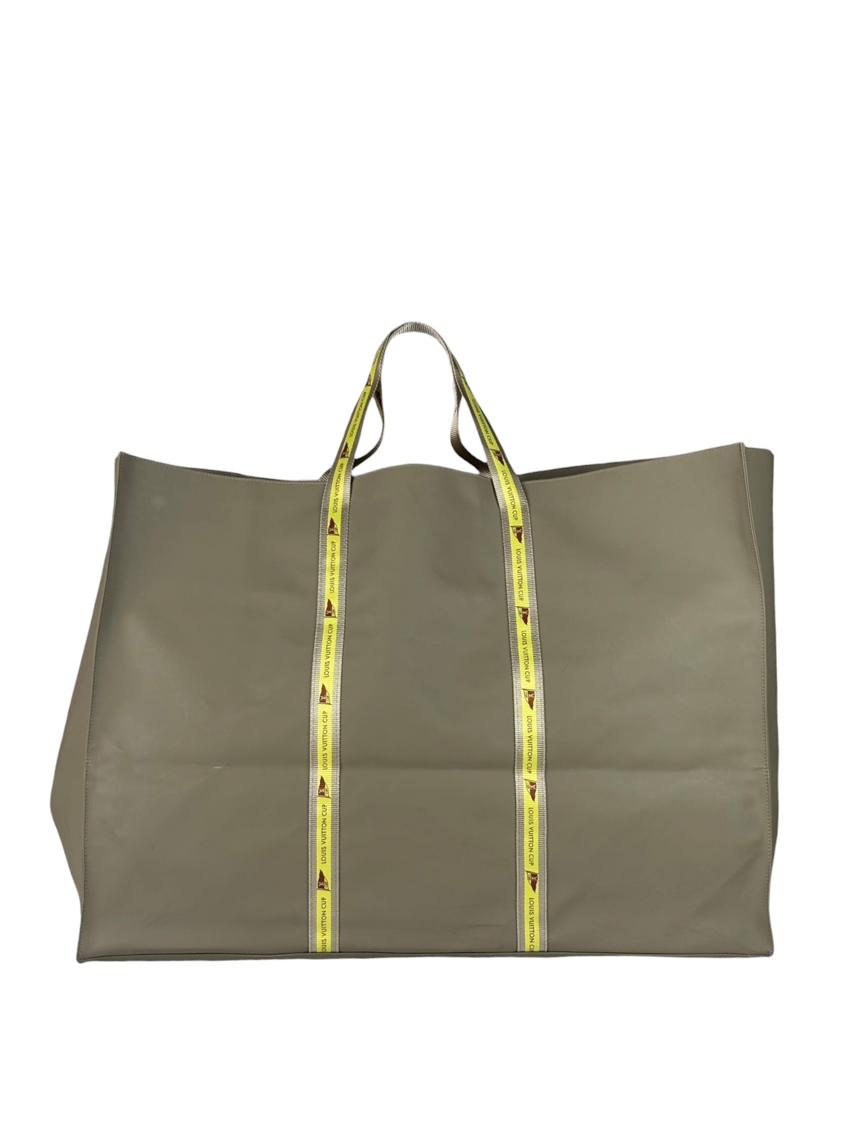 Louis Vuitton Muted Khaki Vinyl Cup Beach/Shopping Bag