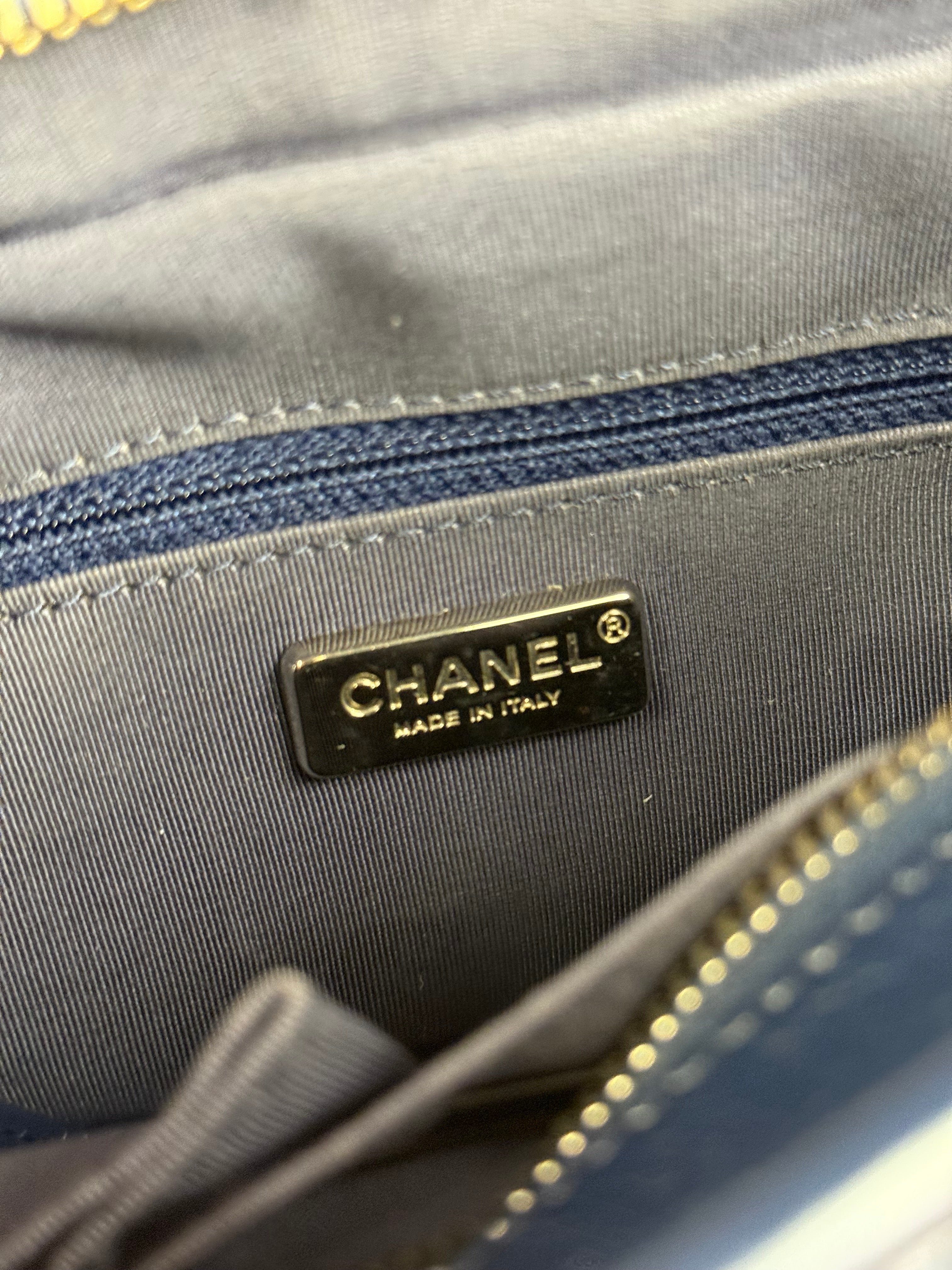 Chanel Gabrielle Small Sequin Hobo Bag Navy 2018