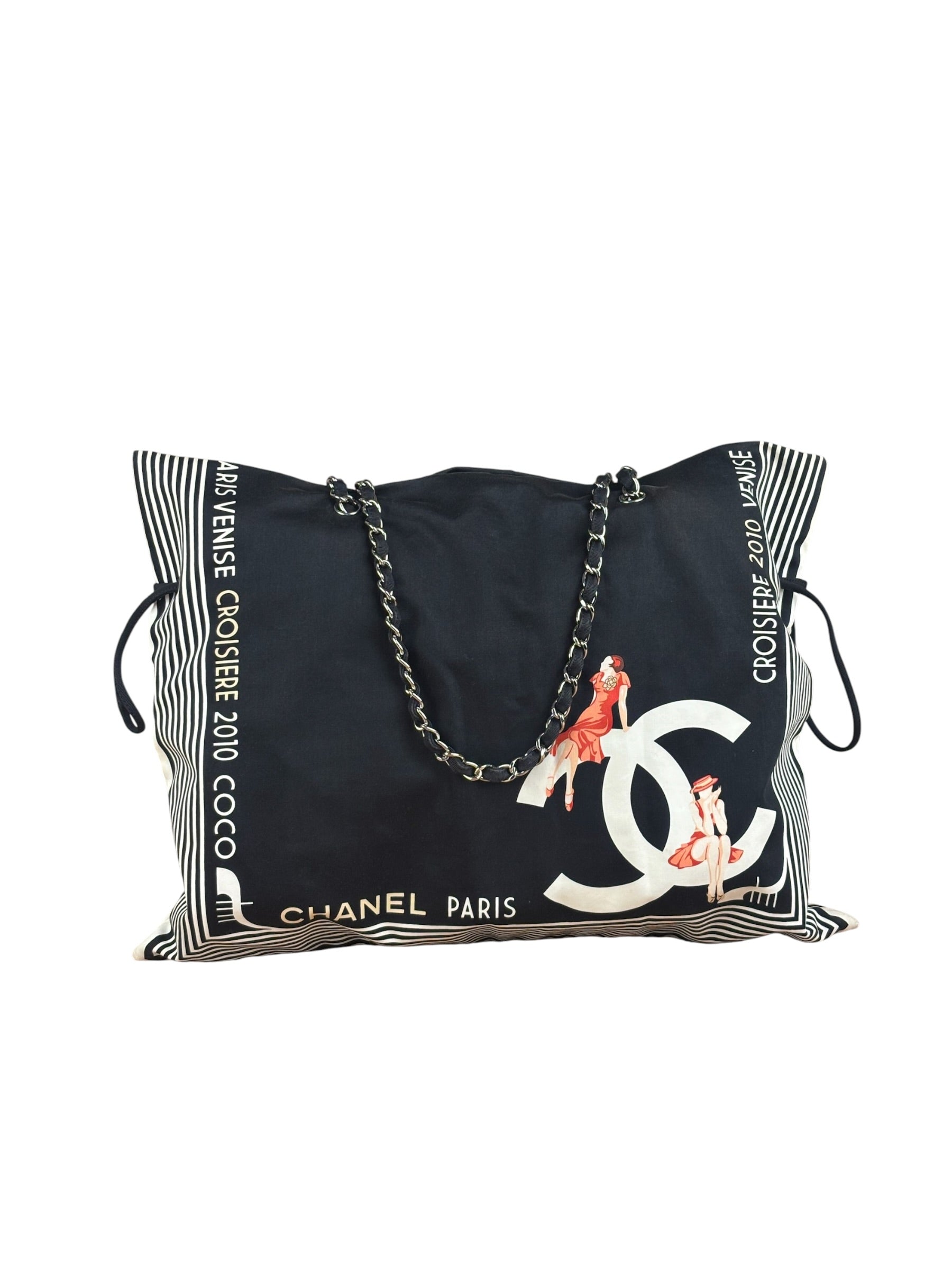 Chanel Multicolor Paris-Venice Bon Bon Printed Chain Tote Bag 2010
