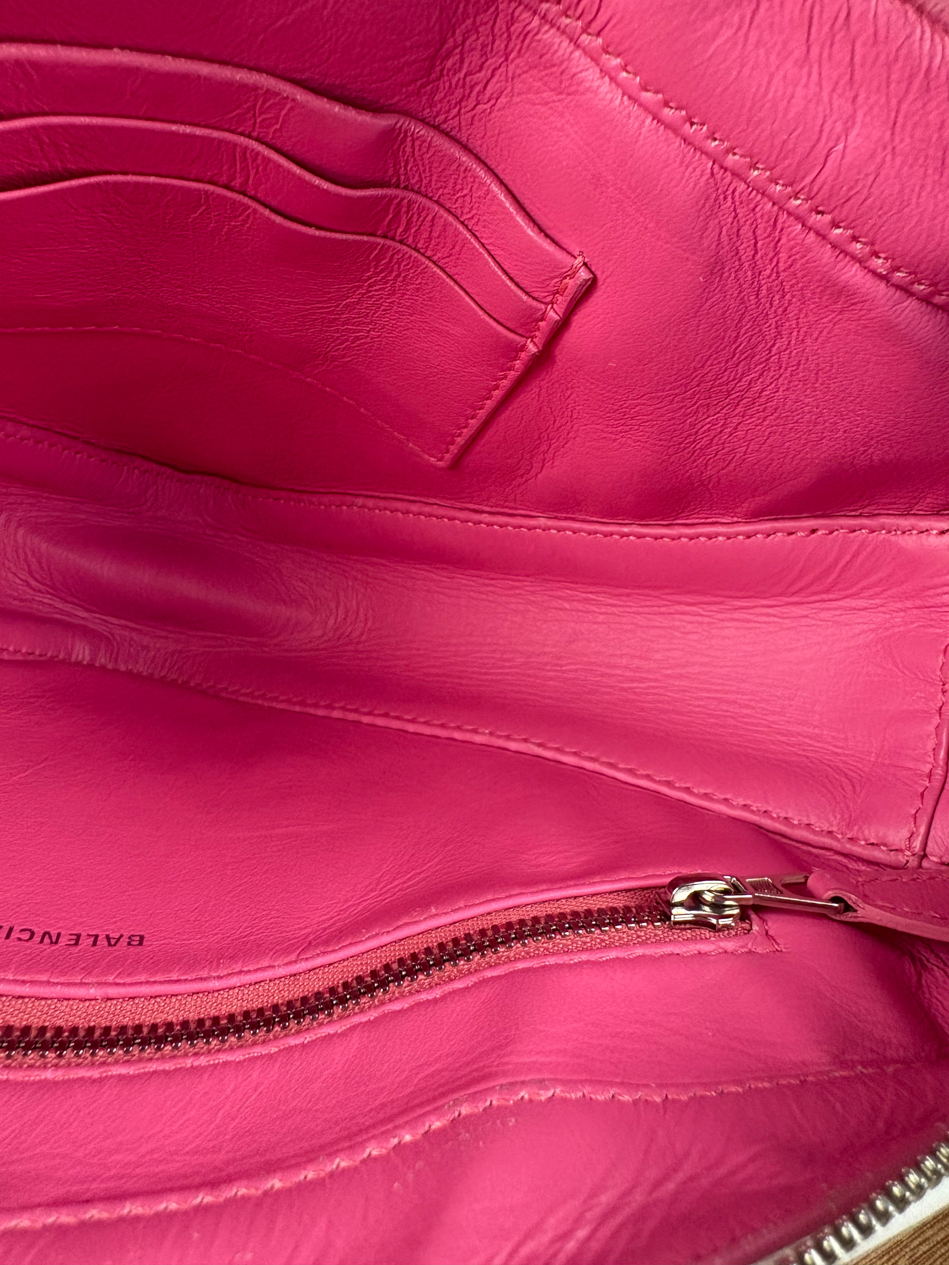 Balenciaga White Leather Triangle 2Way Bag