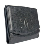 Chanel Navy Blue Leather Caviar Wallet