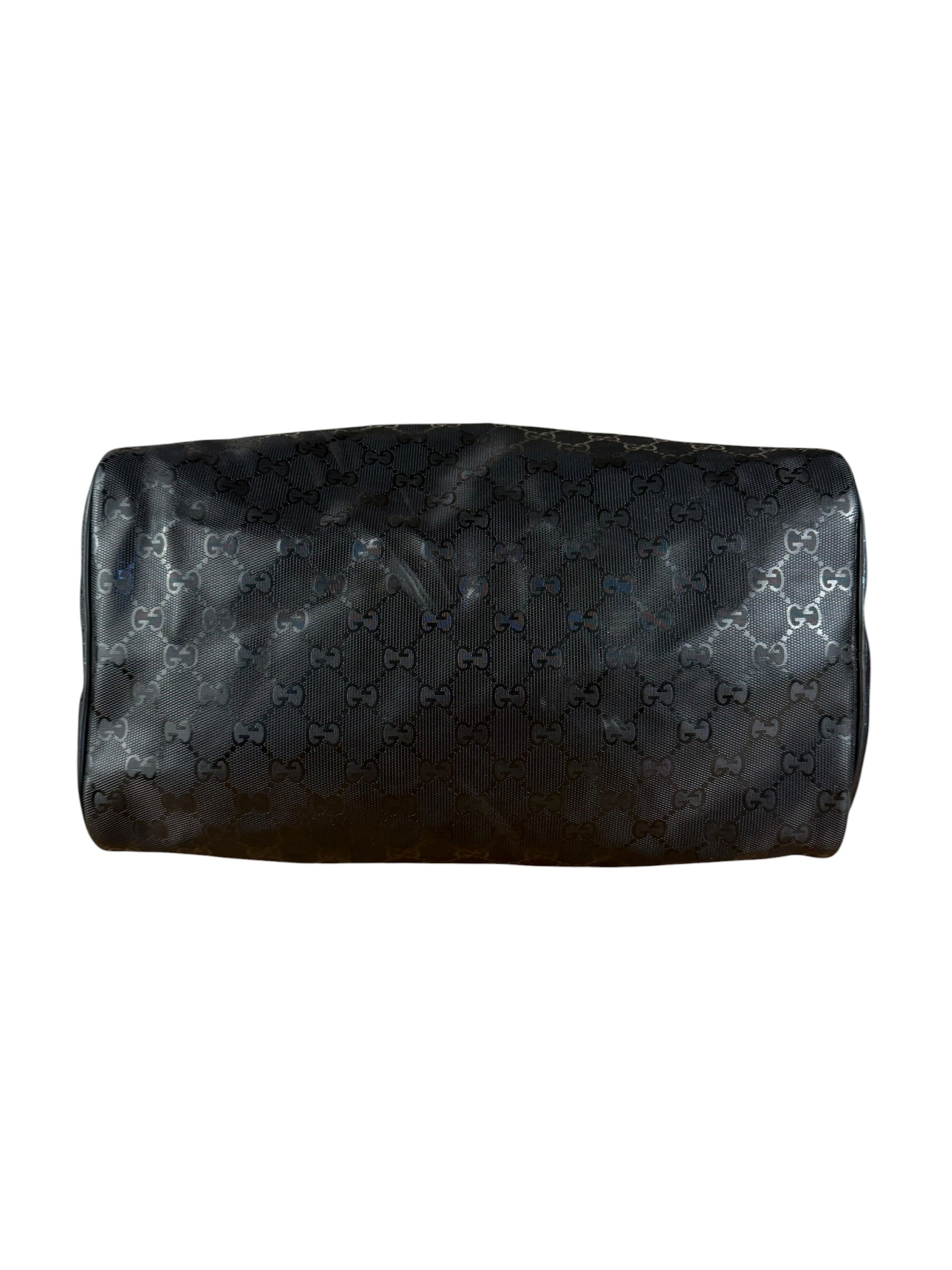 Gucci GG Black Leather Joy Boston Imprime Hand Bag