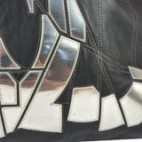 Chanel Black Leather CC Mirrored Mosaic Chain Tote 2008