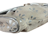 Celine Grey/Silver Suede/Leather Daisy Pochette