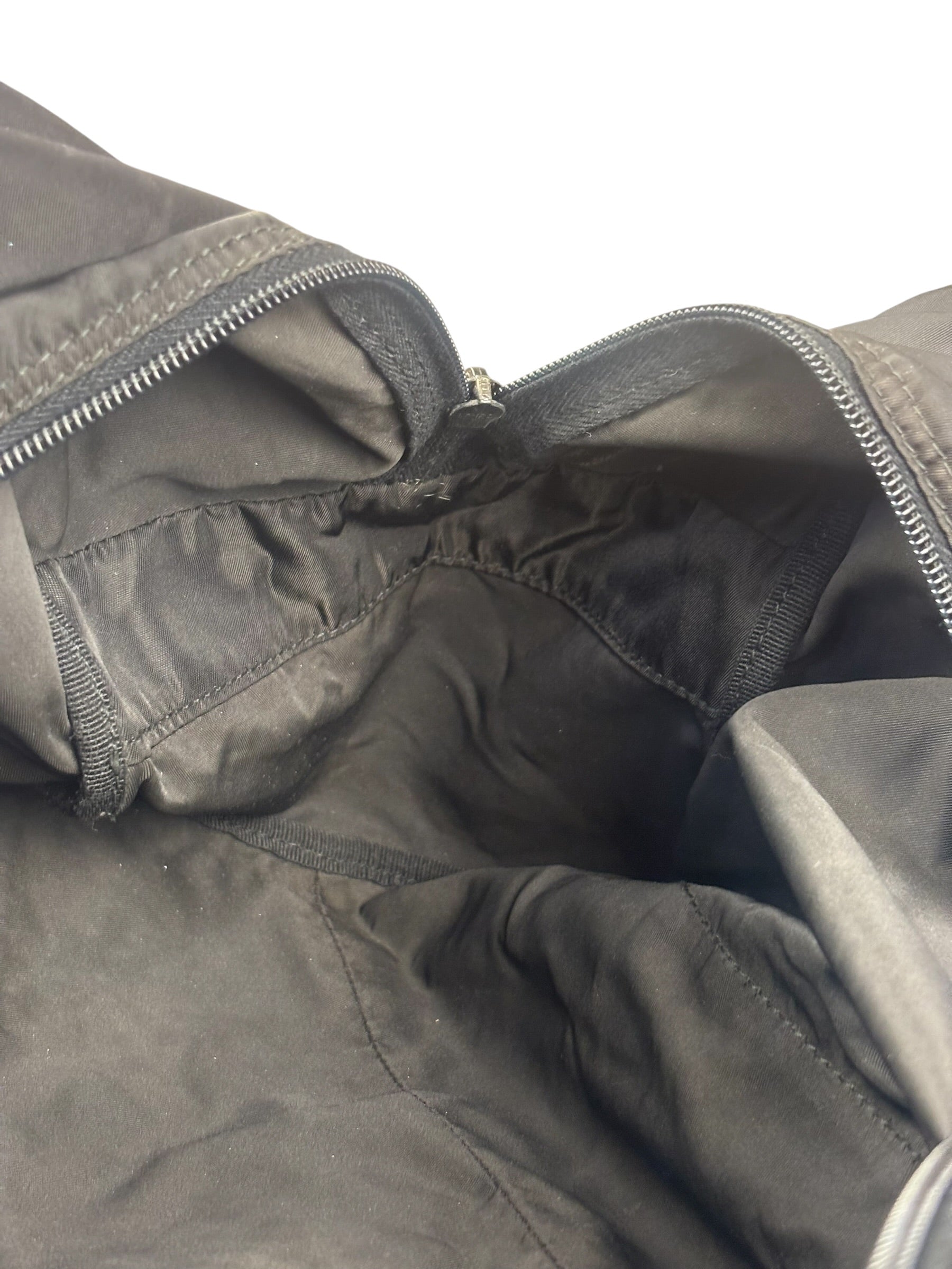 Prada Vintage Black Nylon Bowler Bag