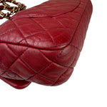 Chanel Red Quilted Leather Timeless Valentine Flap Bag 2009