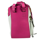 Loewe Pink/White Leather M Hammock Bag