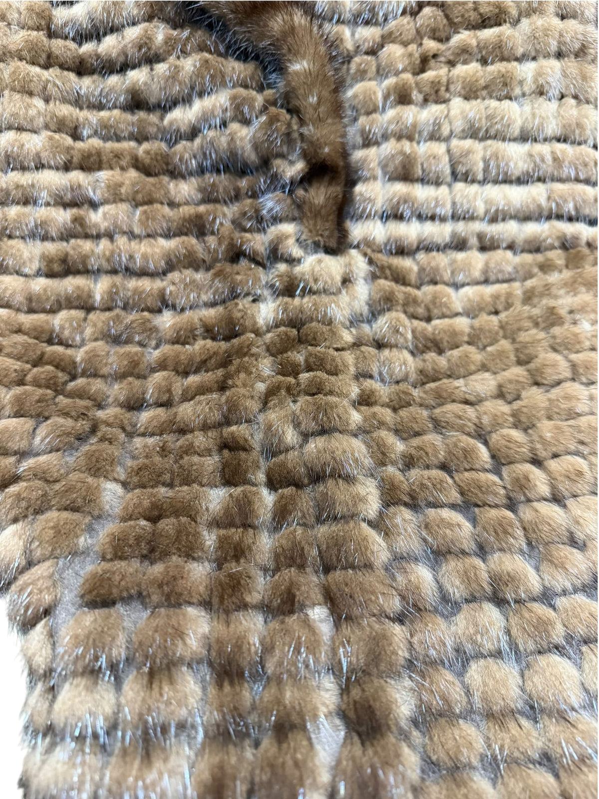 Vintage Brown Chocolate Bar Mink Fur Coat