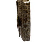 Fendi Brown Vinyl Zucca Baguette