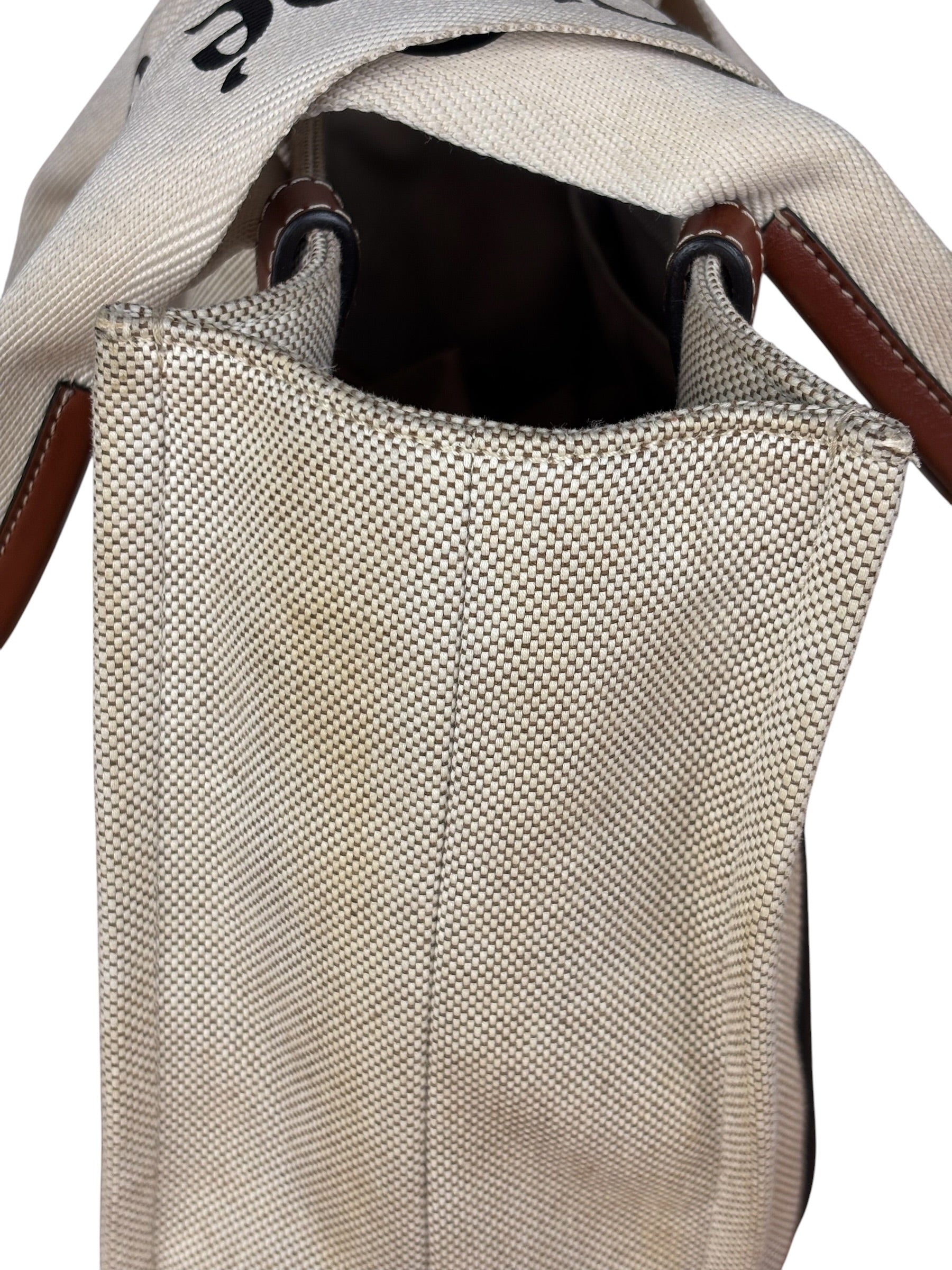Chloe Leather Trim Woody Medium Tote Bag