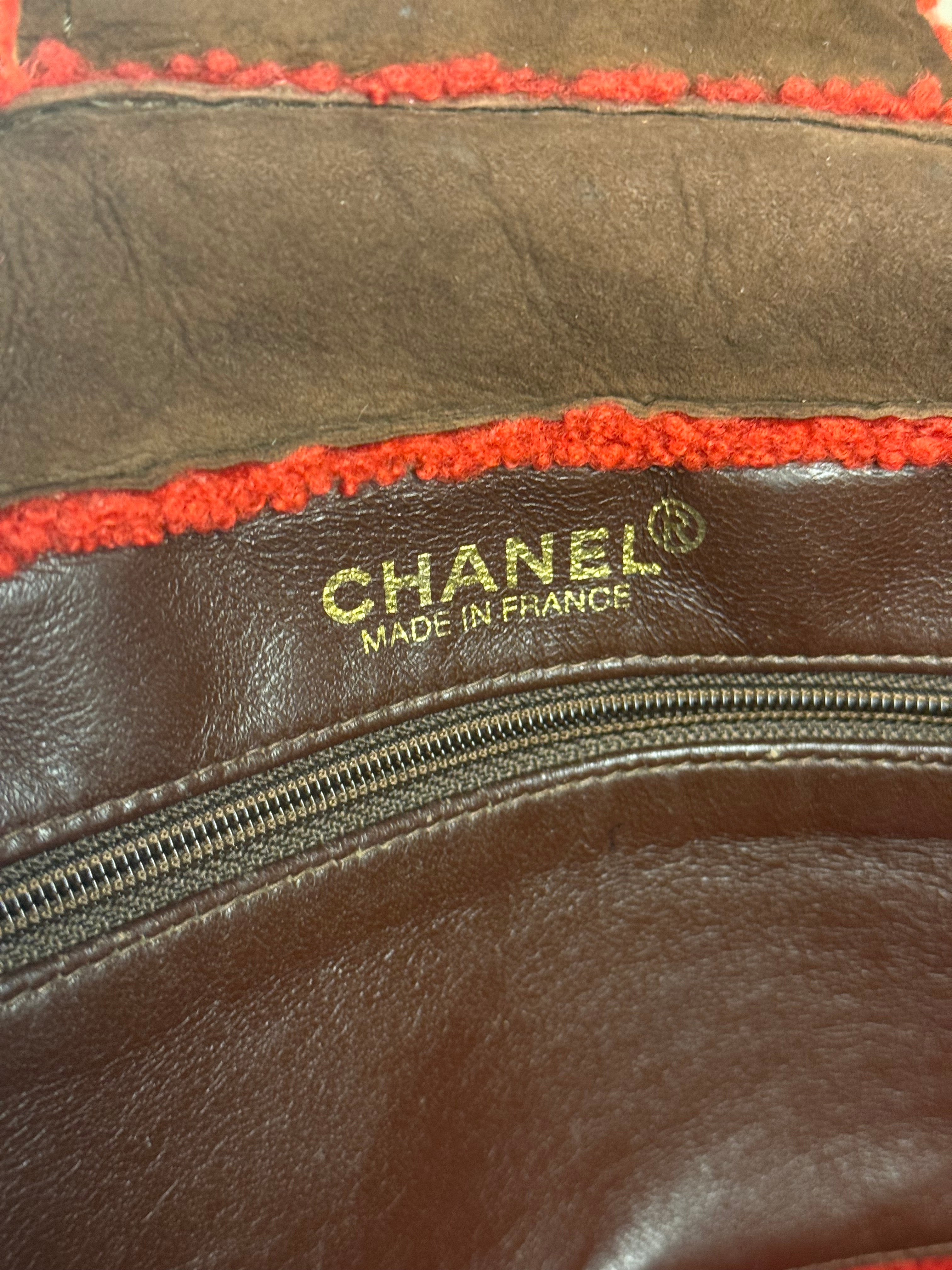 Chanel 1998 Coco Mark Brown Suede Handbag