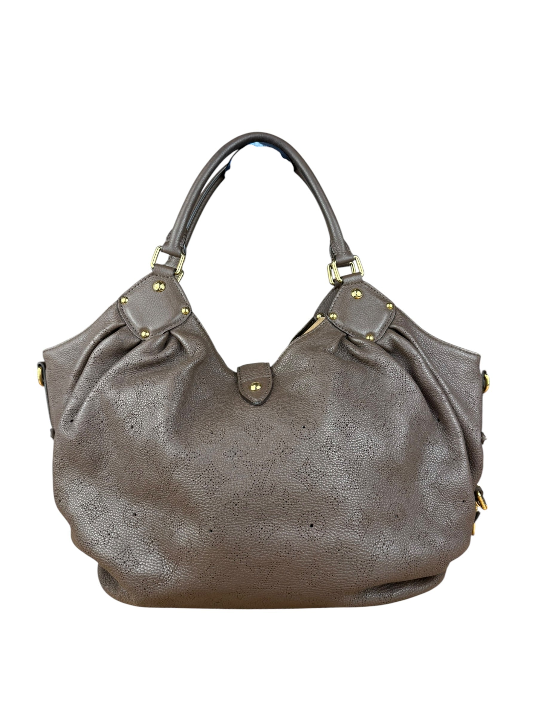 Louis Vuitton Brown Leather Mahina Hobo Bag