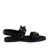 Gucci Black Cordovan Horsebit Sandals