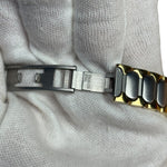 YSL 2 Tone Round Dial Navy Bezel