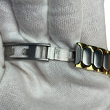 YSL 2 Tone Round Dial Navy Bezel