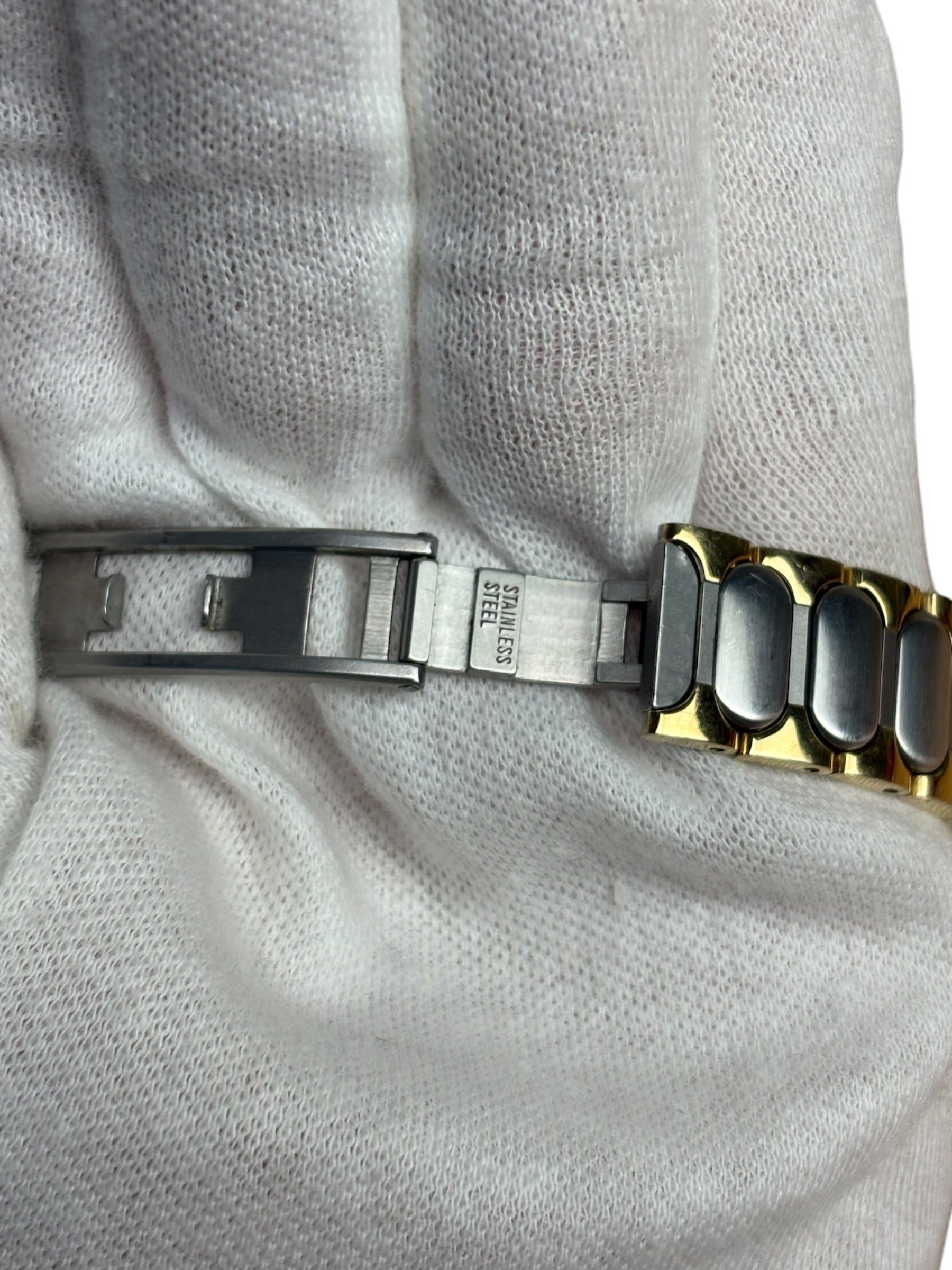 YSL 2 Tone Round Dial Navy Bezel