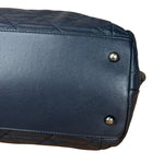 Chanel Dark Navy Quilted Leather Coco Pleats Chain Tote 2012