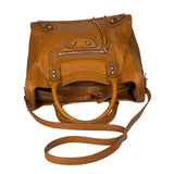 Balenciaga Brown Lambskin Riva Velo Two-Way Bag