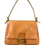 Fendi Zucchino Mamma Baguette Shoulder Bag