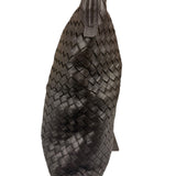 Bottega Veneta Brown Leather Woven Intrecciato Crossbody Bag