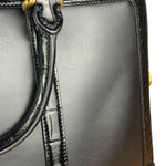 Gucci Croc-Trim Leather Briefcase