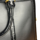 Gucci Croc-Trim Leather Briefcase