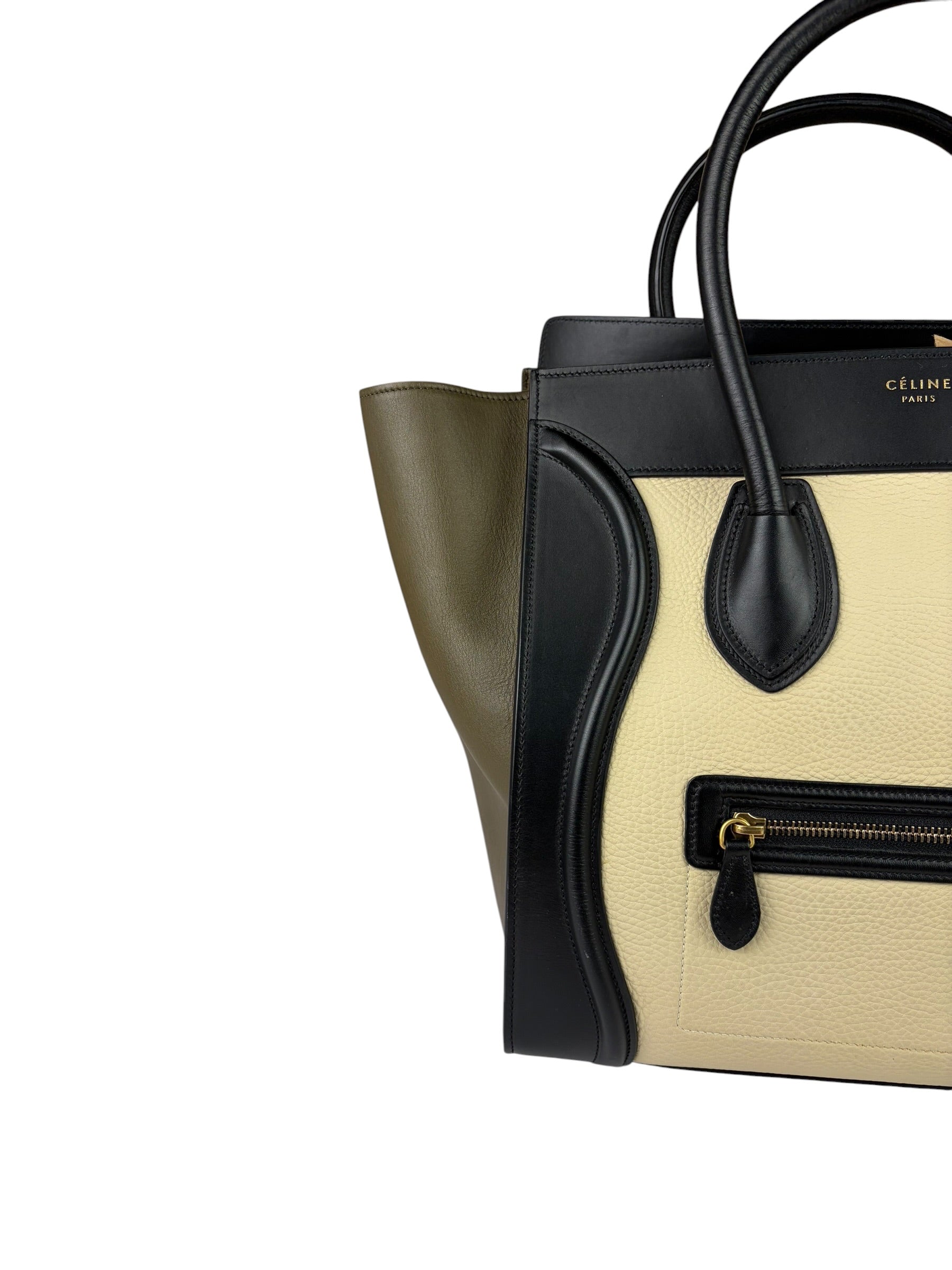 Celine Tri-Color Luggage Tote Bag