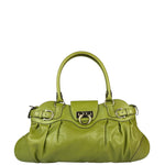 Salvatore Ferragamo Green Leather Marisa Shoulder Bag
