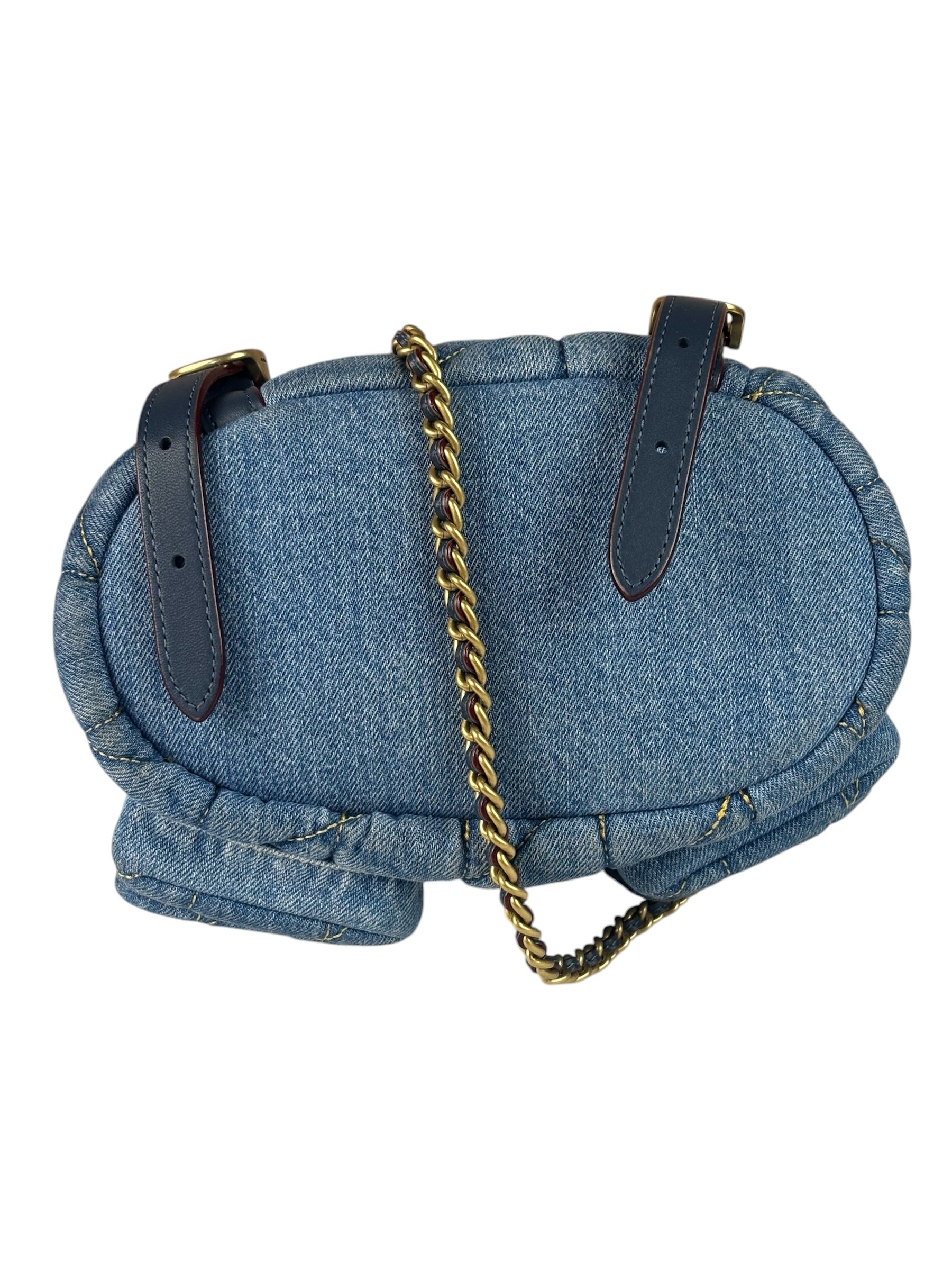 Coach Blue Denim Mini Tabby Backpack