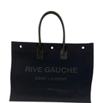 Yves Saint Laurent Navy/Black Leather Rive Gauche Tote