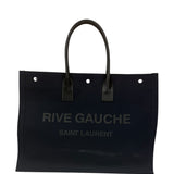 Yves Saint Laurent Navy/Black Leather Rive Gauche Tote