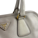 Prada Saffiano Lux Leather Grey 2Way Shopping Bag