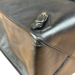 Balenciaga Black Leather papier A4 Tote Bag