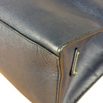 Prada Navy Blue Saffiano Leather Vertical Tote Bag