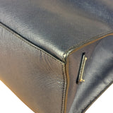 Prada Navy Blue Saffiano Leather Vertical Tote Bag