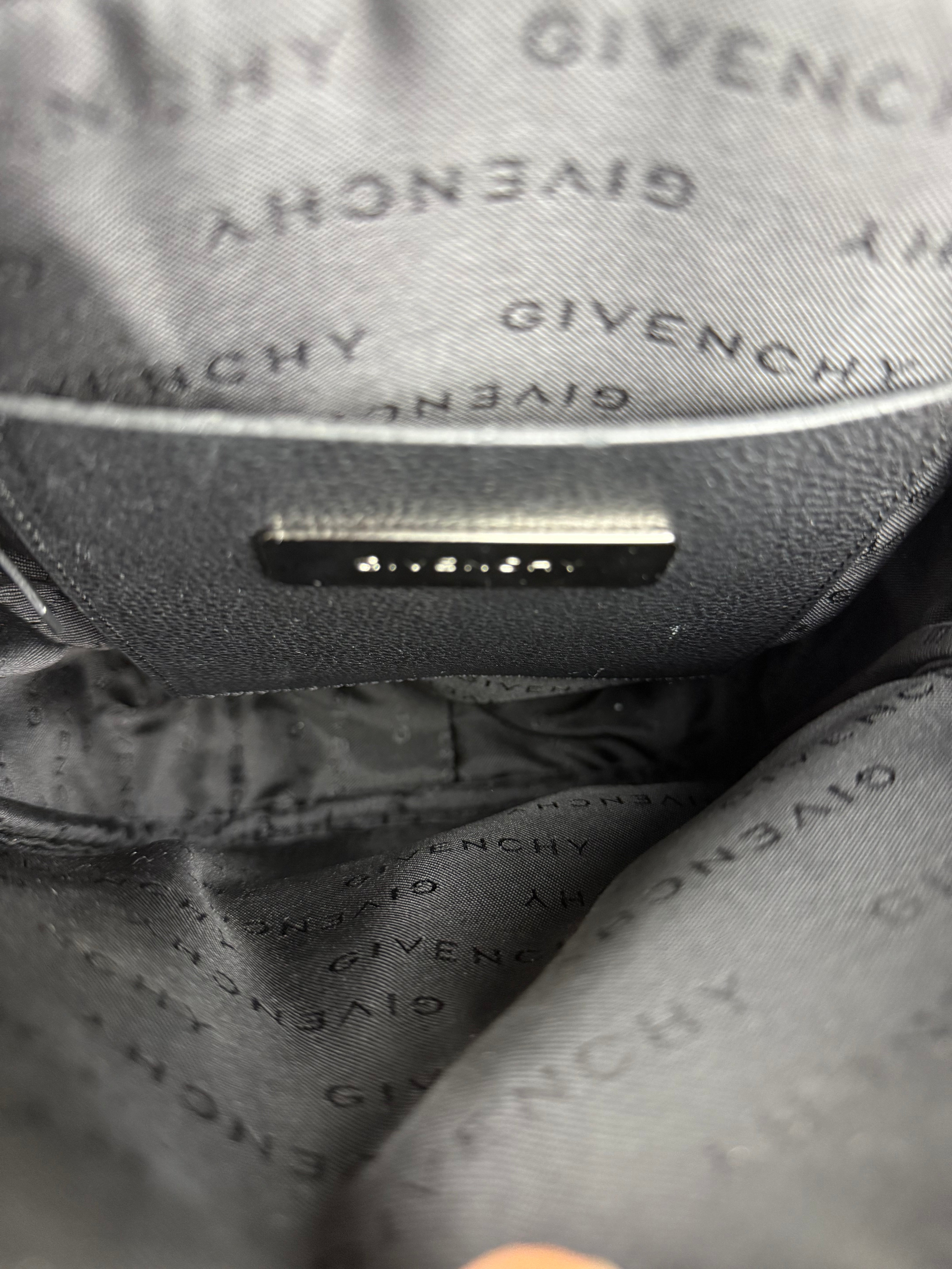 Givenchy Black Canvas Leather Lined Crossbody