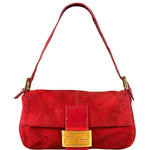 Fendi Baguette Red Suede