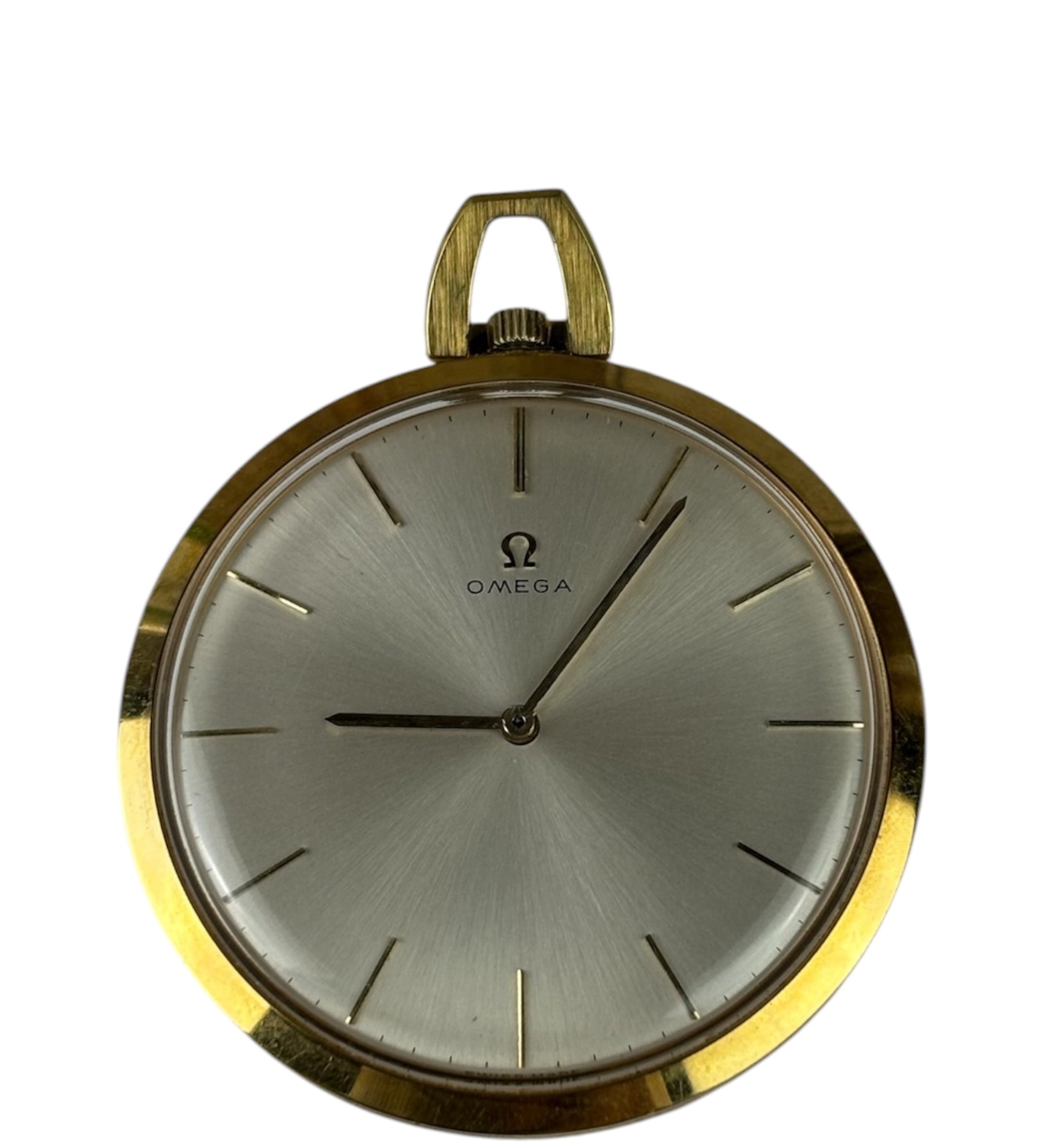 Omega Silver Stick Dial Pocket Watch 1970's